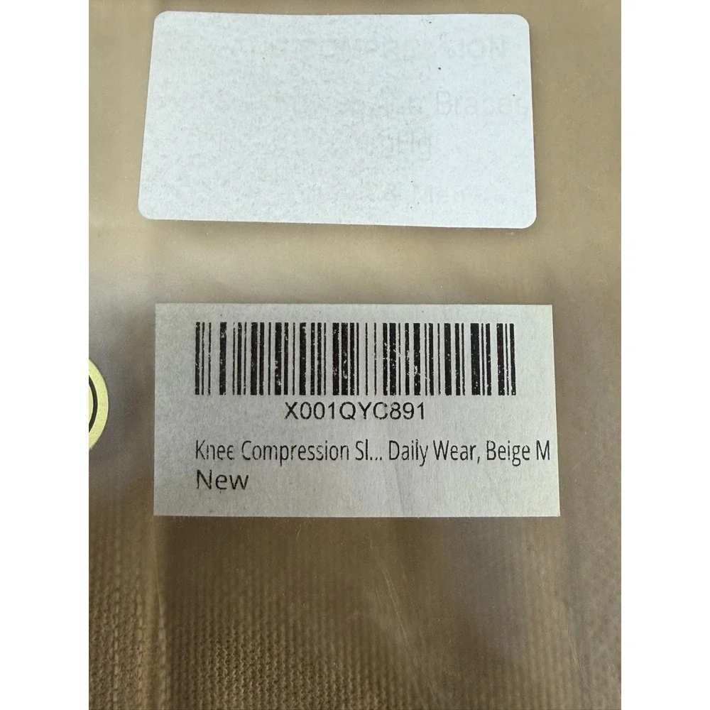 MGANG Sports Knee Compression Sleeve Daily Wear‎ Beige Medium